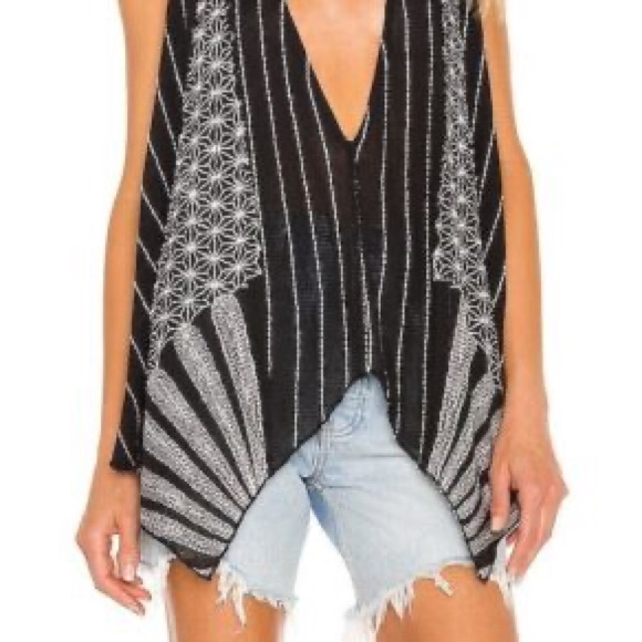 NEW Free People "Afternoon Tank" in Black/Combo - Picture 2 of 4